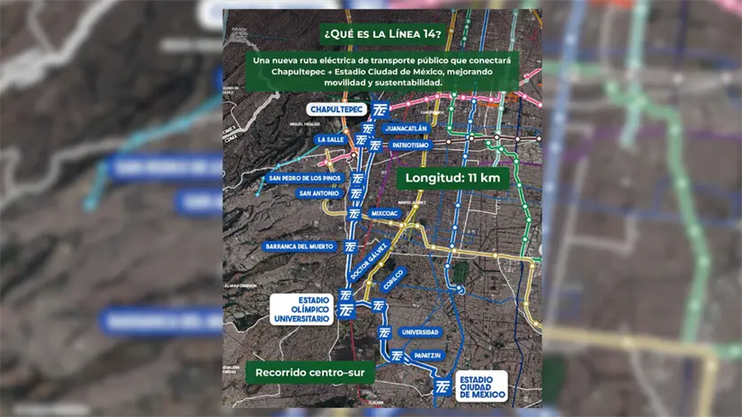 imagen recuadro Ruta del trolebús línea 14 | Santi VR X (@SntVTC)