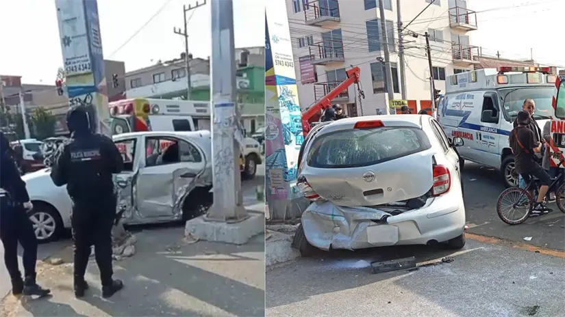 imagen recuadro Autoridades presentes en el área en el que se registró el choque en Edomex. Foto: Especiales