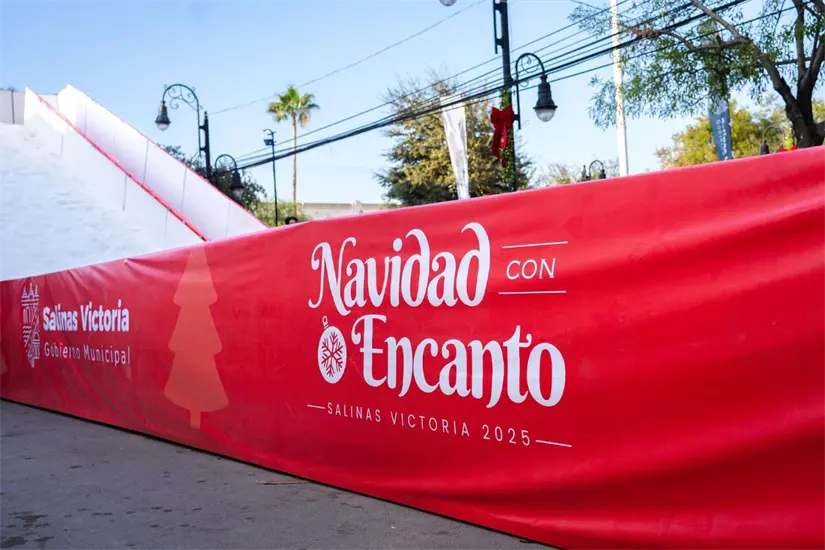 La temporada navideña comenzó con fuerza en Salinas Victoria. Foto: Gobierno de Salinas Victoria