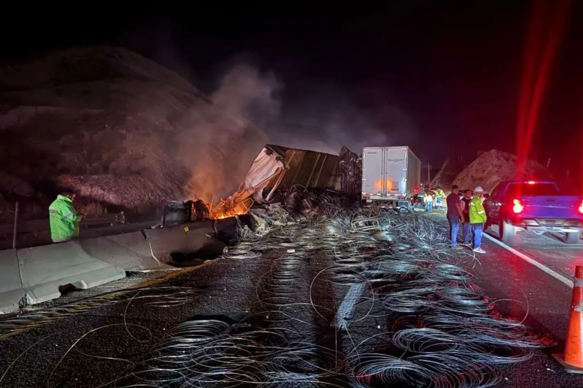 Accidente múltiple provoca cierre parcial en la Autopista Monterrey–Saltillo. Foto: PCNL