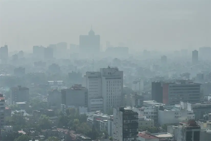 imagen recuadro Se registra inversión térmica en la CDMX. Foto: @Eneas