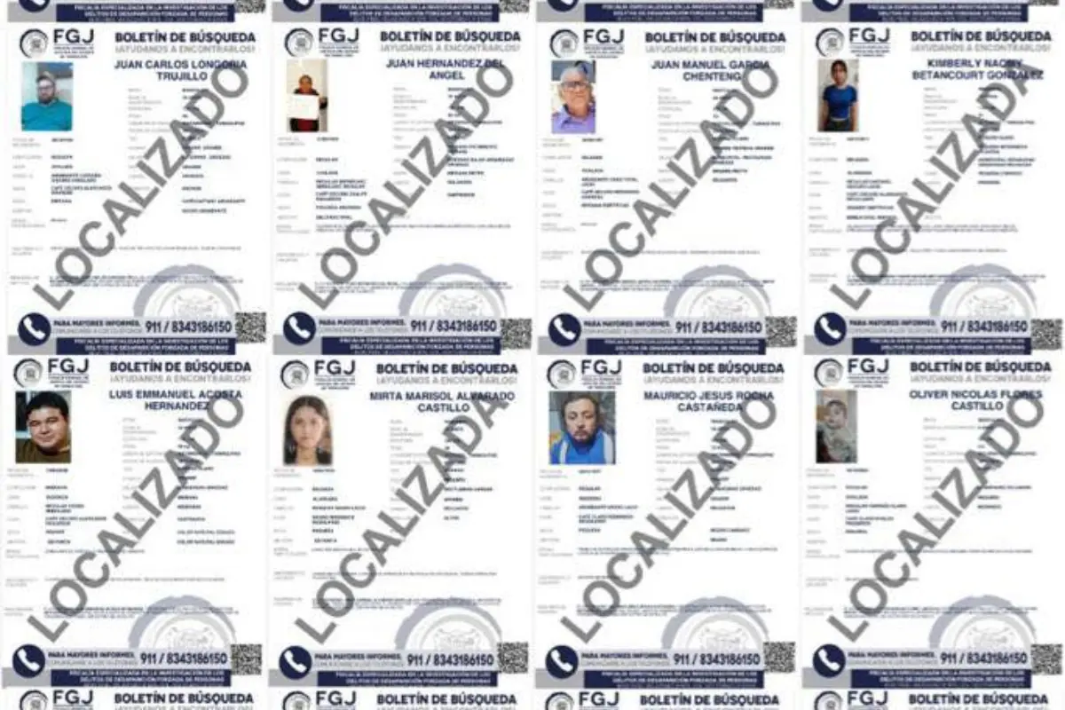 En la última semana fueron localizadas 22 personas reportadas como desaparecidas. Foto: FGJT