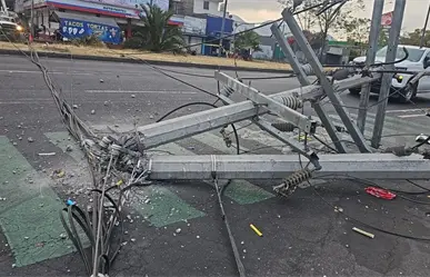 Colapso de postes deja sin luz a cuatro colonias en Iztapalapa