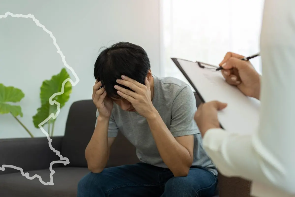 Una persona siendo atendida por un psicólogo en representación a la petición de los docentes en Coahuila / Foto: Composición de Canva