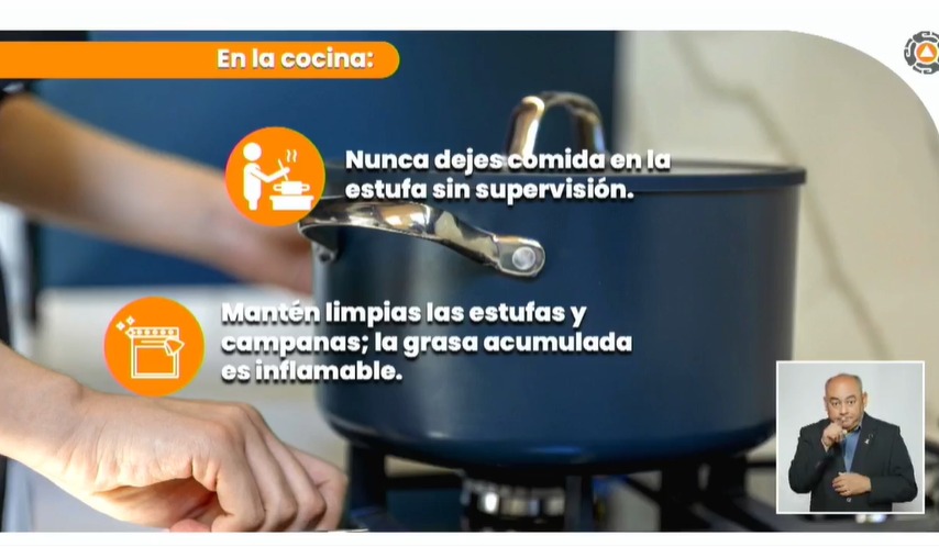 Emiten recomendaciones por incendios en cocina