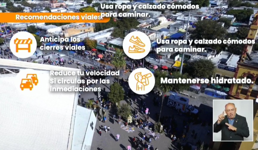 Emiten recomendaciones viales por las peregrinaciones