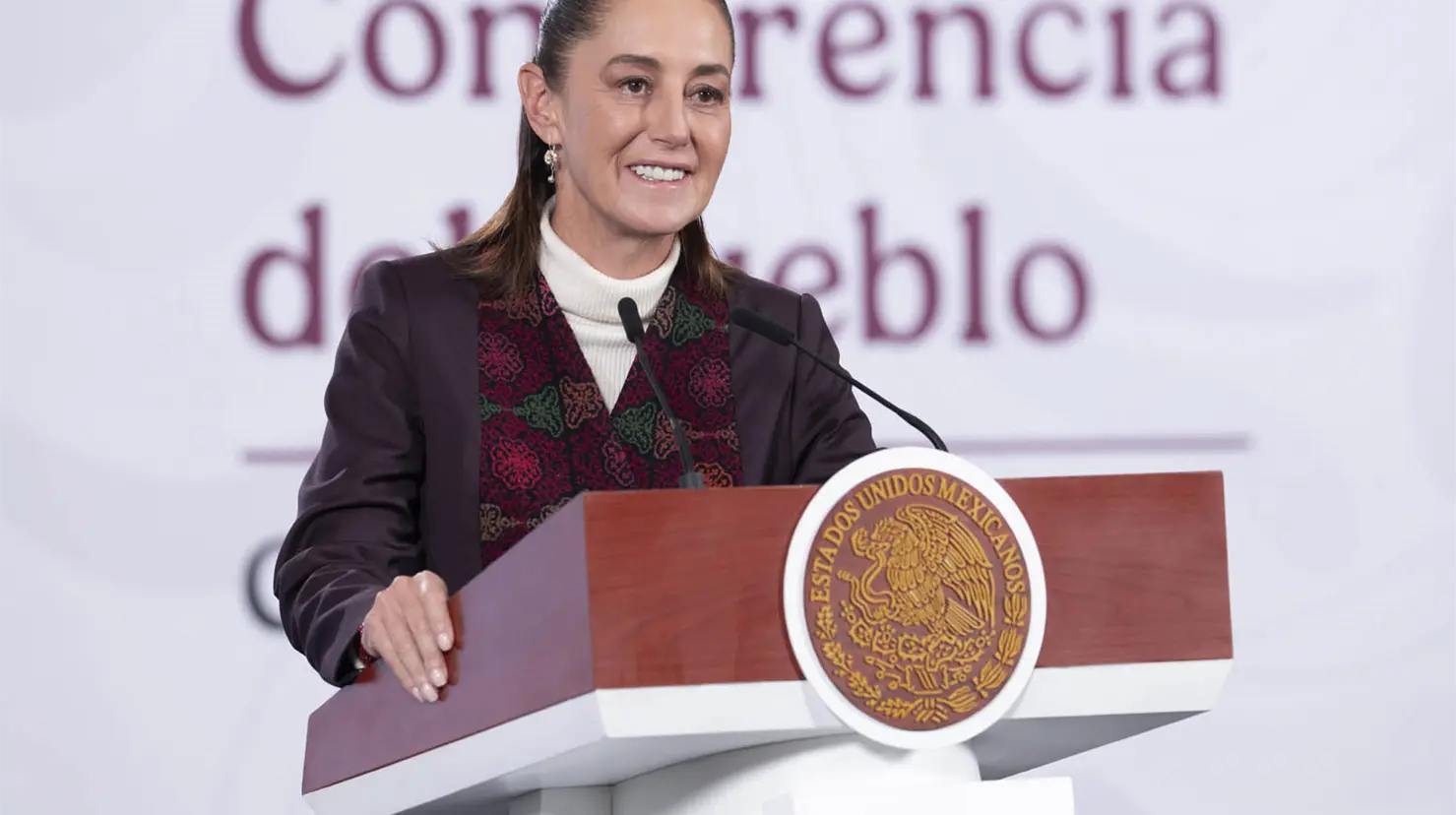 Claudia Sheinbaum en conferencia de prensa. Foto: Presidencia de la República