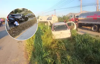 Fuerte accidente matutino se registra en la carretera Mérida-Cancún: todo quedó en daños materiales