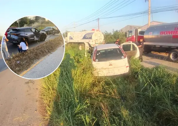 Fuerte accidente matutino se registra en la carretera M&eacute;rida-Canc&uacute;n: todo qued&oacute; en da&ntilde;os materiales