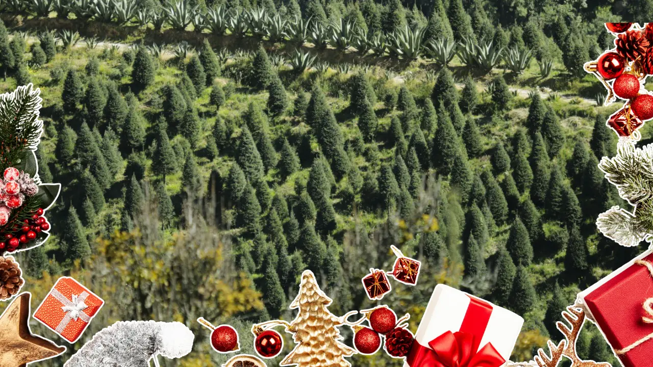 Por cada árbol de Navidad natural que compras en plantaciones legales del Edomex, se planta uno nuevo. Foto: X/ @EdomexTurismo (Canva)