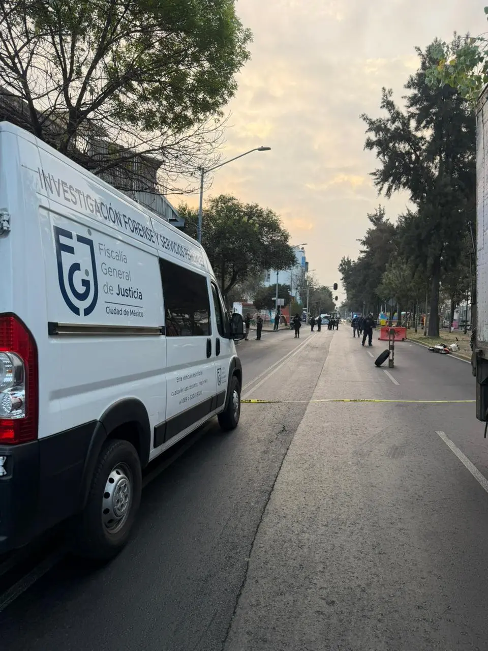 imagen recuadro FGJ-CDMX en lugar donde se registró una balacera en la alcaldía Venustiano Carranza en CDMX. Foto: Ramón Ramírez