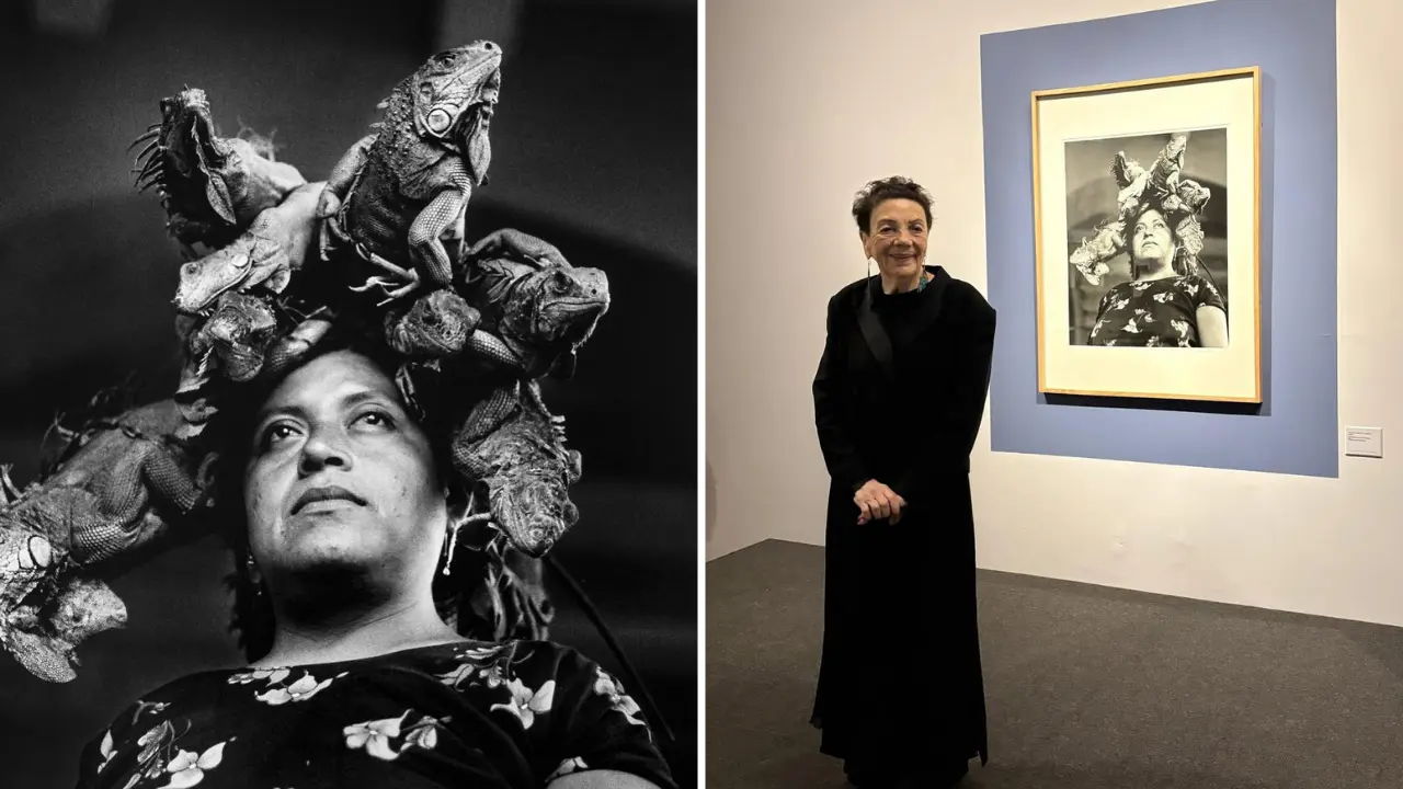 Nuestra señora de las iguanas (1979). Graciela Iturbide en inauguración de su exposición “Fijar el tiempo” en CDMX. |  Graciela Iturbide |The New York Times Style Magazine Mexico