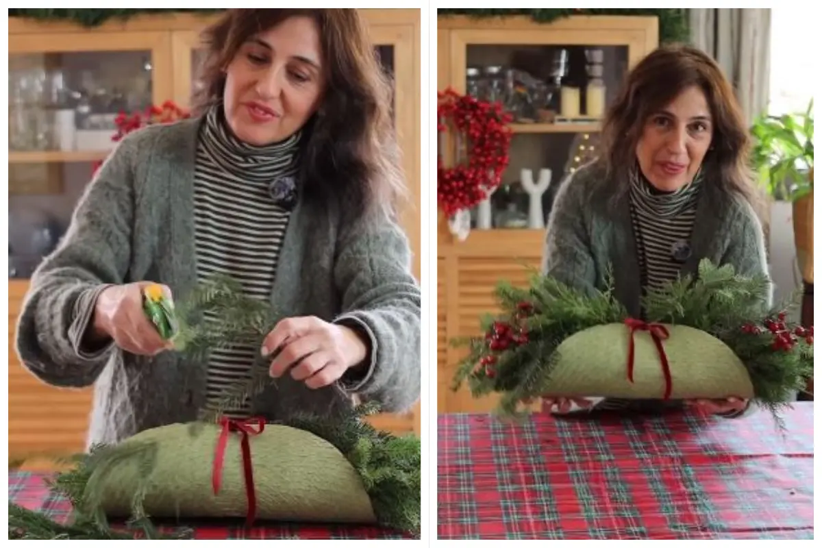 DIY Navideño: Haz un centro de mesa elegante en minutos y muy barato. Foto: Captura de pantalla IG @sracricket
