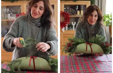 DIY Navideño: Haz un centro de mesa elegante en minutos y muy barato