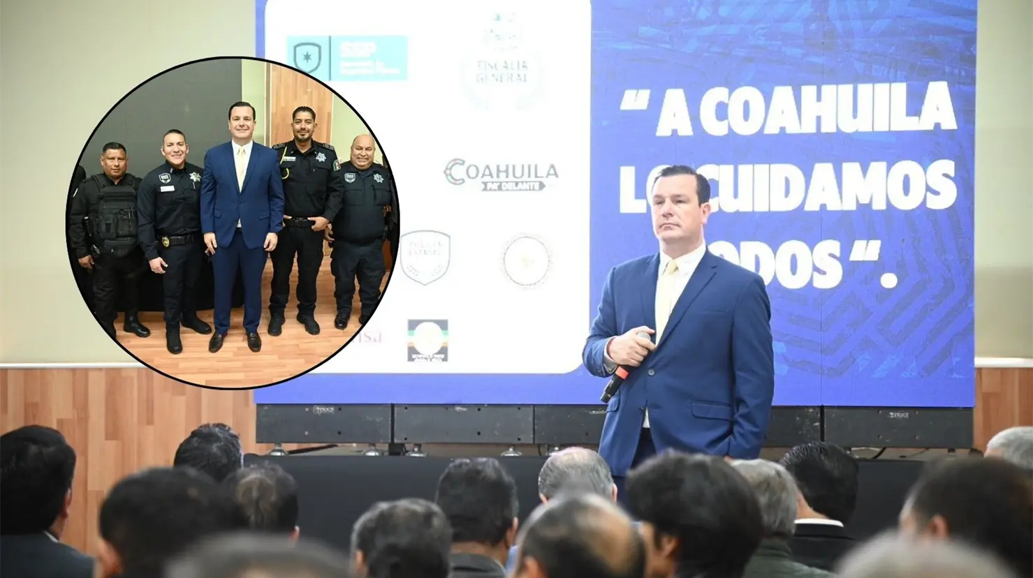 El fiscal Federico Fernández en reunión con empresarios de Monclova. (FGE)