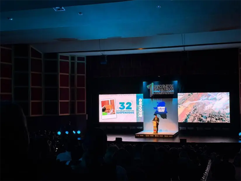 imagen recuadro Auditorio lleno para el Informe de resultados de Javier Díaz / Foto: POSTA MX