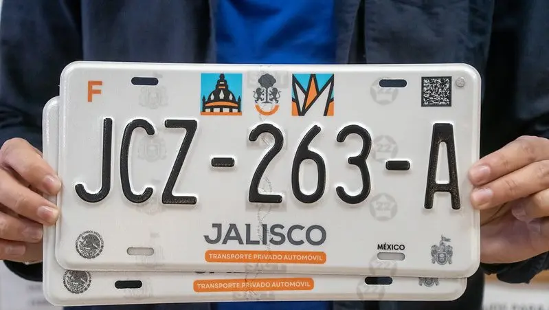 Placas del estado de Jalisco. Foto: Gobierno de Jalisco
