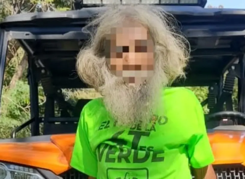 imagen recuadro Juan Jesús Mata al momento de ser encontrado por los policías de Guadalupe. Foto: Policía de Guadalupe.