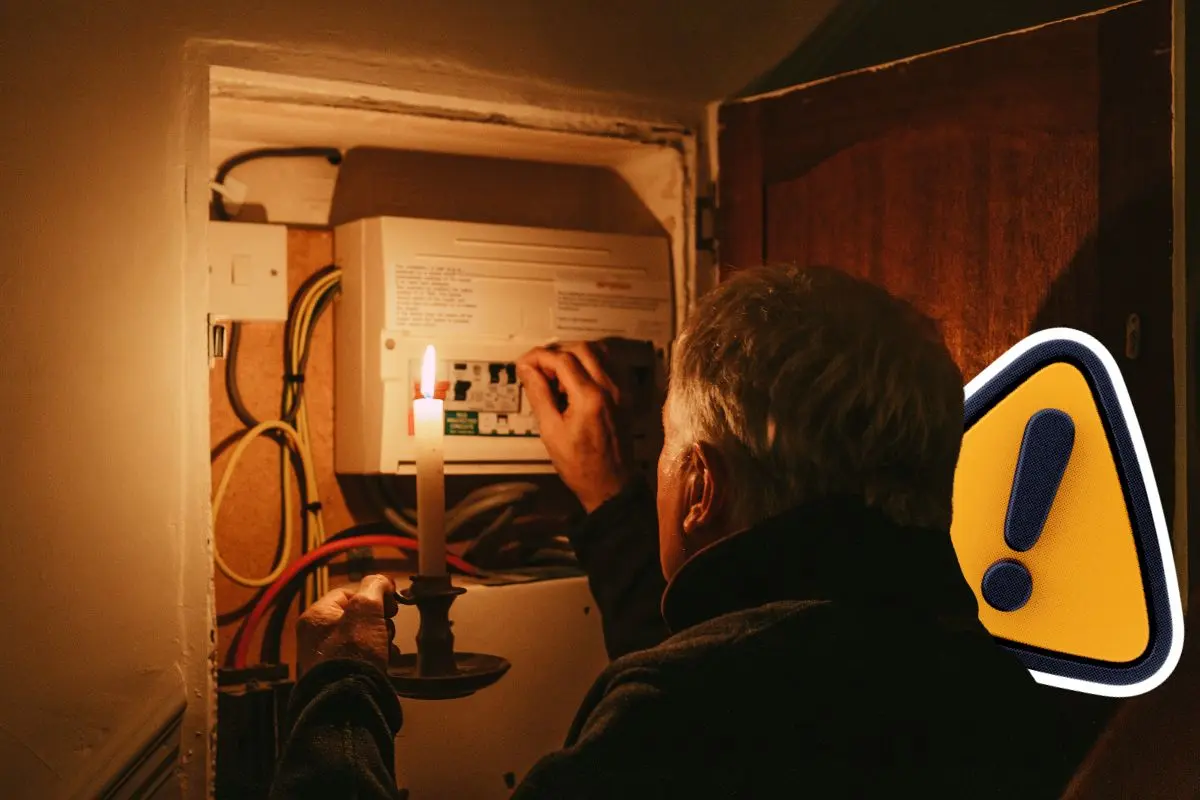 Persona revisadnos sus fusibles por apagón residencial / Foto: Composición de Canva