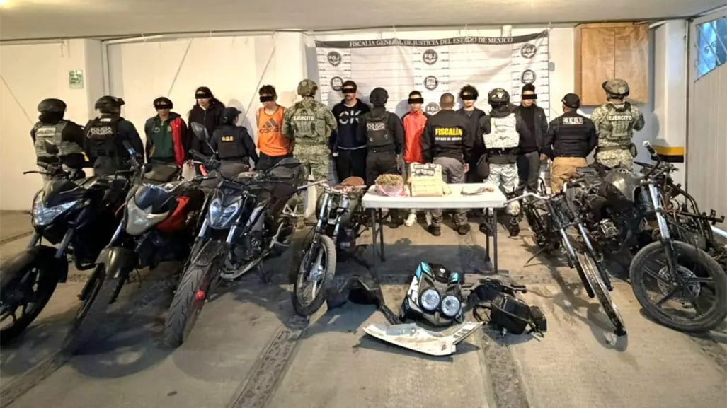Toluca desarticula red dedicada a desmantelar motos robadas; suman 7 detenidos