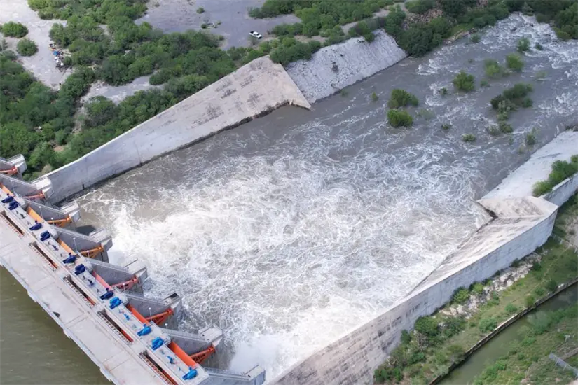 Presa El Cuchillo, ubicada en el estado de Nuevo León. Foto: Carlos García
