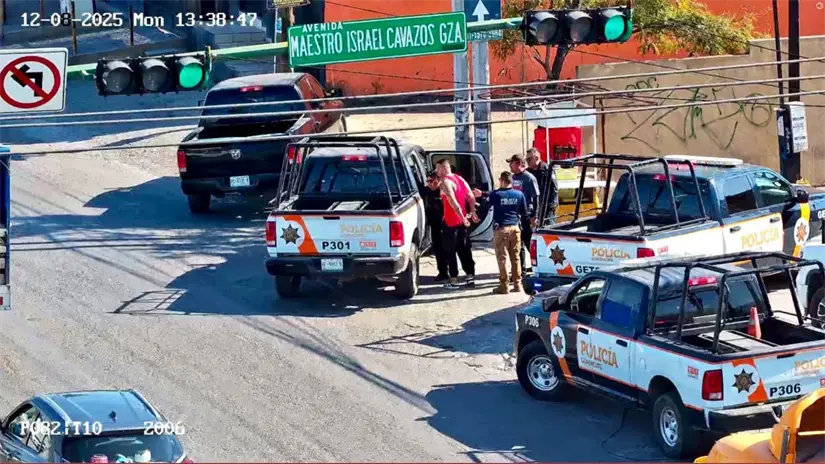 imagen recuadro El aseguramiento se realizó en el cruce de Israel Cavazos y Benito Juárez. Foto: Policía de Guadalupe.