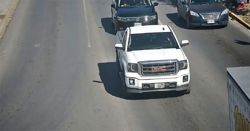 imagen recuadro Camioneta en la que fue detenido Antonio. Foto: Policía de Guadalupe.