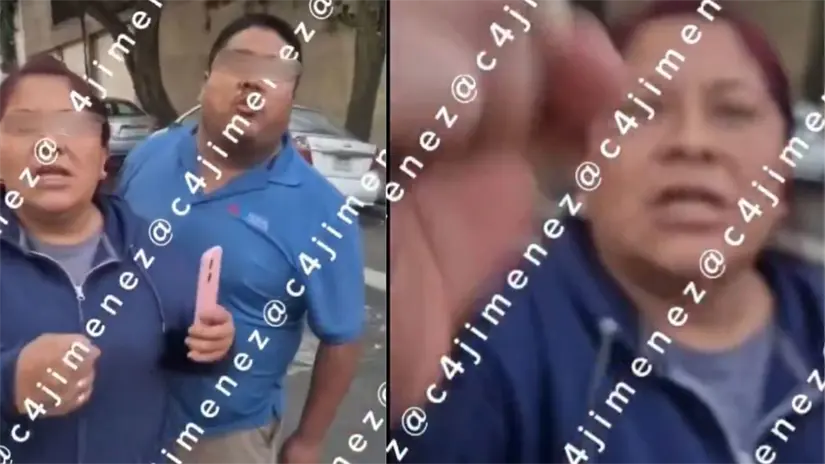 imagen recuadro Padres de presuntos ladrones agrediendo a policías en Tlalpan. Foto: X @C4 Jiménez