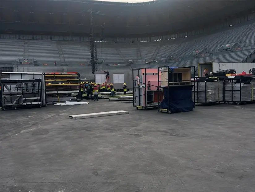 Las filtraciones muestran una pantalla LED inmensa. Foto: X @mx_tickets