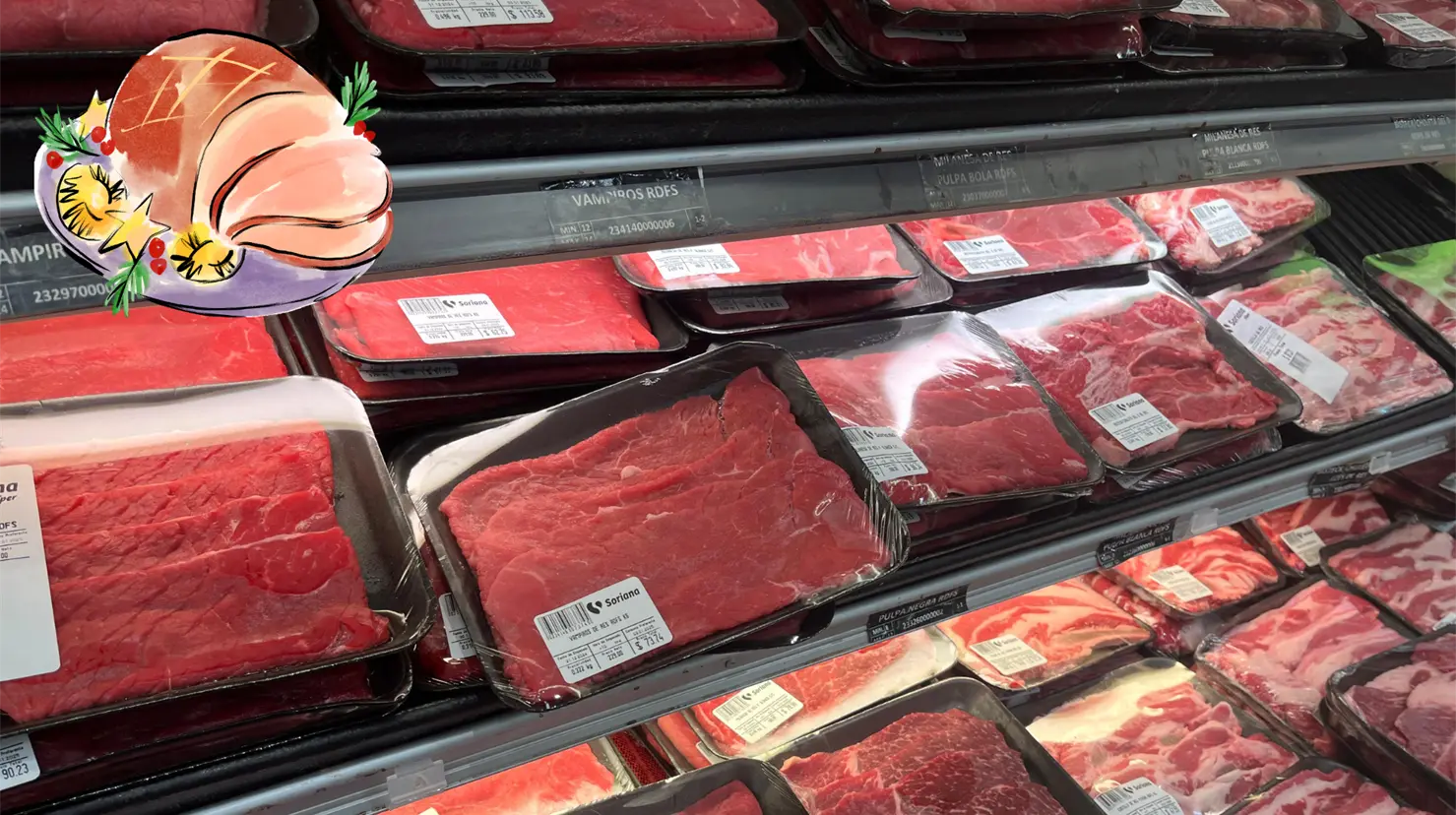 Carne se ha incrementado debido a la temporada de fin de año. Foto: Jesús Carrillo.