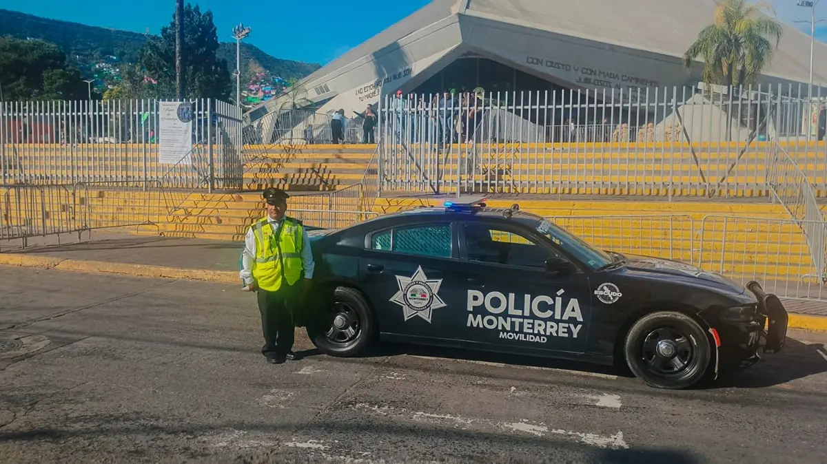 Ante el aumento de feligreses que acudirán al Santuario de la Virgen de Guadalupe. Foto: Policía de Monterrey