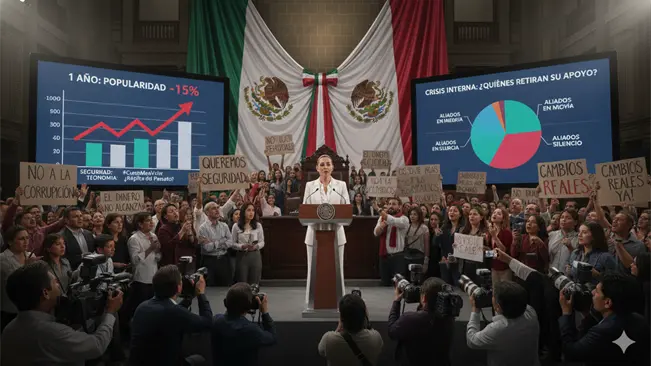 ¿Por qué la presidenta Claudia Sheinbaum baja en su popularidad?