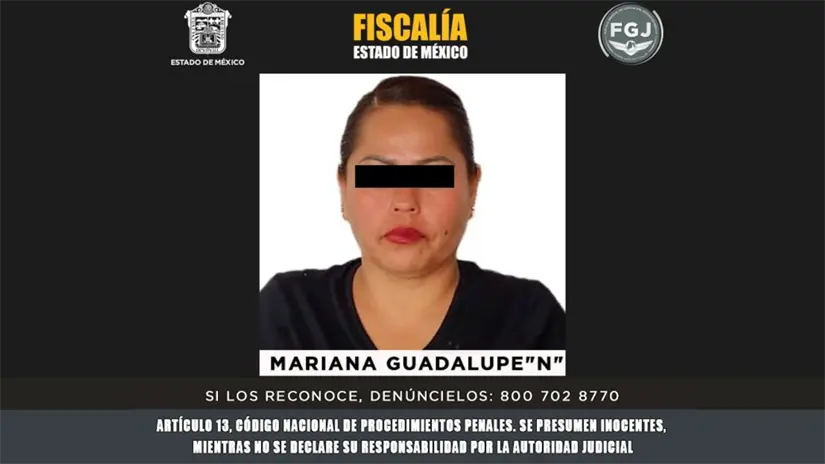 imagen recuadro Detenida por estar presuntamente ligada a la extorsión de transportistas. Foto: FGJEM | Canva