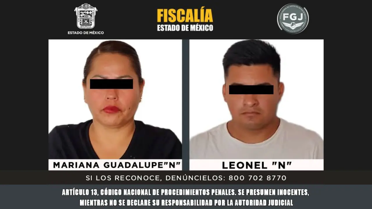 Detenidos en el Edomex por su presunta participación en el delito de extorsión. Foto: Especiales