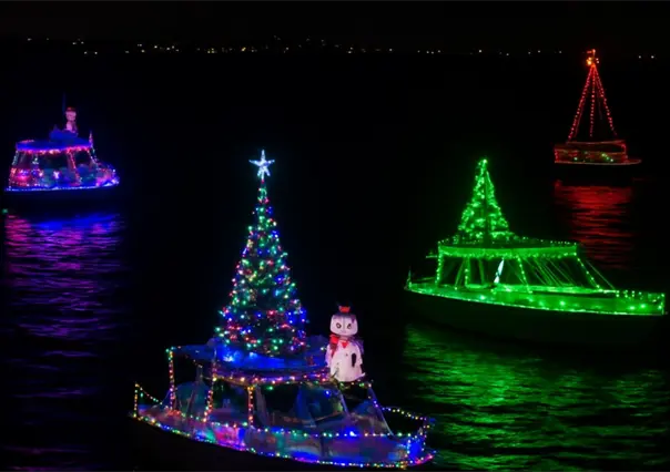 Embarcaciones iluminadas volverán a recorrer la bahía de Cabo San Lucas: así será "Mar y Christmas 2025"