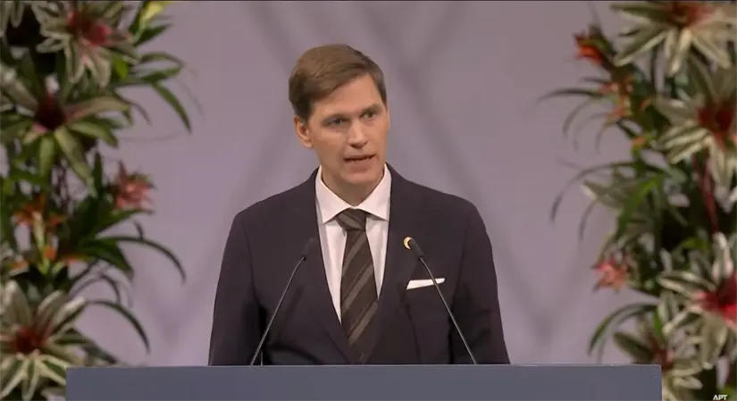 imagen recuadro El dirigente del Comité Nobel señaló que el gobierno venezolano reprime de forma sistemática a la oposición política, mediante actos de censura, hostigamiento y persecución. Foto: X (@MagJorgeCastro)