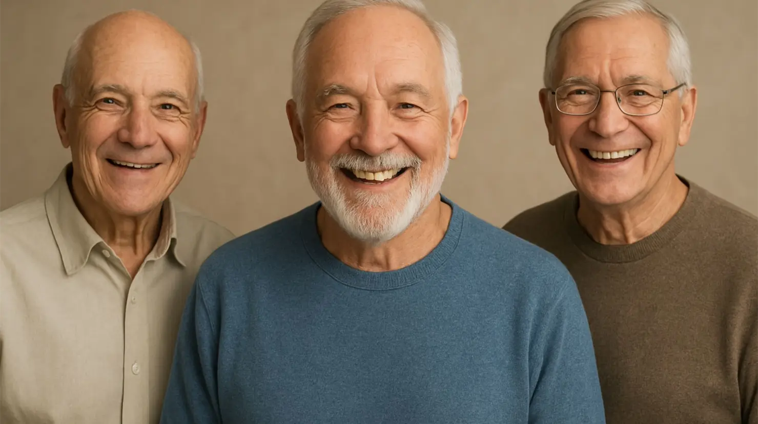 Hombres mayores de 65 años. Foto: IA | Canva