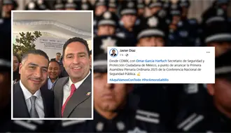 Javier Díaz y Omar García Harfuch juntos en Ciudad de México