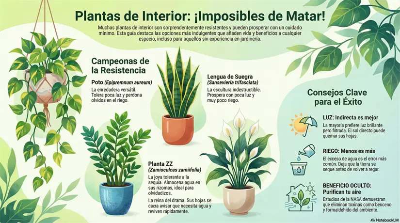 Hay 3 plantas que sobresalen por su resiliencia. Foto: NotebookLM IA.