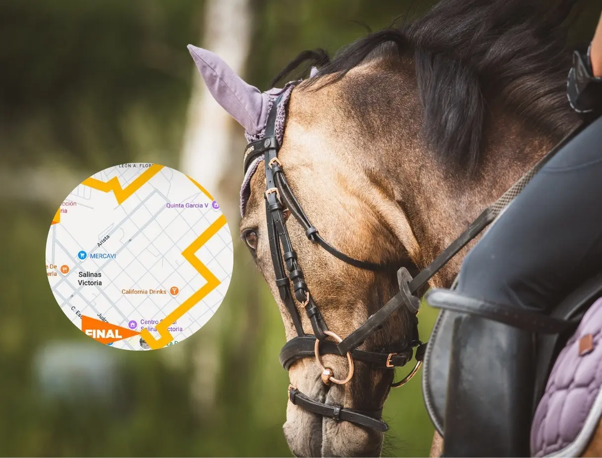 La cabalgata forma parte de las actividades comunitarias programadas para esta temporada y concentrará jinetes y asistentes en diferentes puntos del municipio. Foto: Canva | Secretaría de Seguridad y Vialidad de Salinas Victoria.