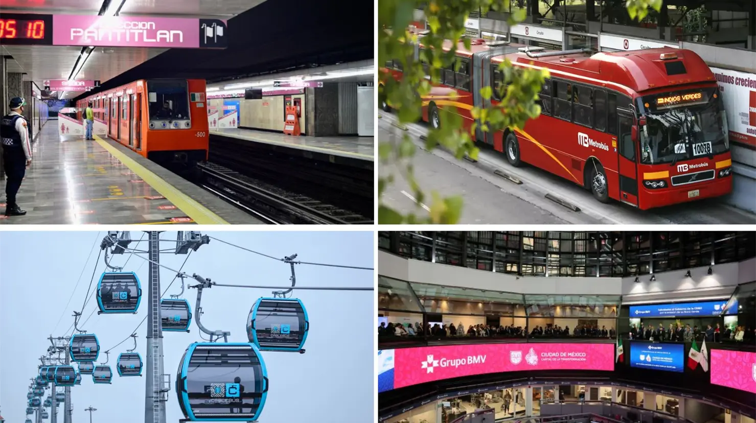 Medios de Movilidad en CDMX y presentación de Bono Ver. Foto: semovi.com y X @ClaraBrugadaM | Canva