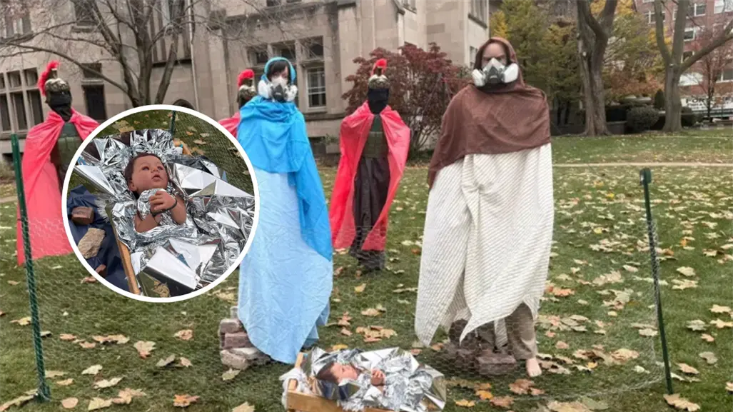 Polémico nacimiento en Illinois muestra al Niño Jesús detenido por ICE