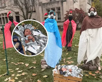 Polémico nacimiento en Illinois muestra al Niño Jesús detenido por ICE