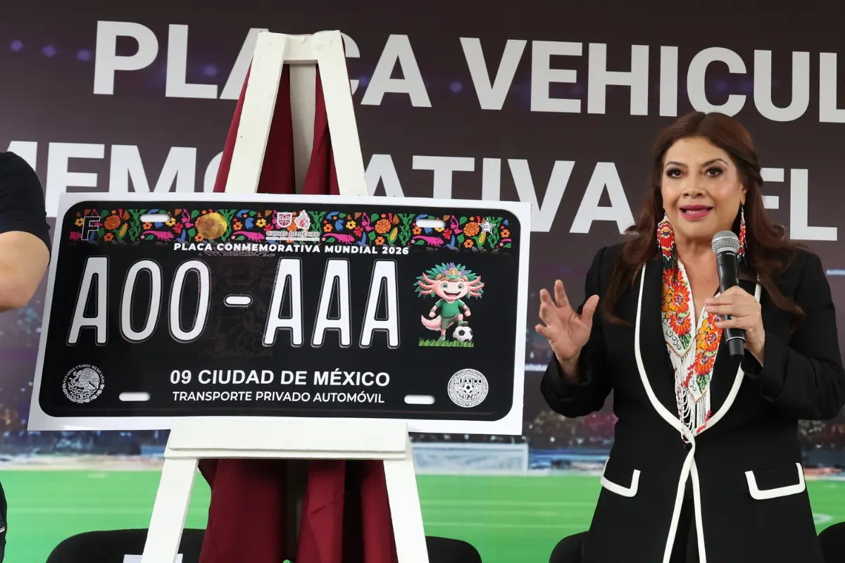 Nueva placa vehicular del Mundial 2026 en CDMX: Precios y detalles. Foto: Iván Macías