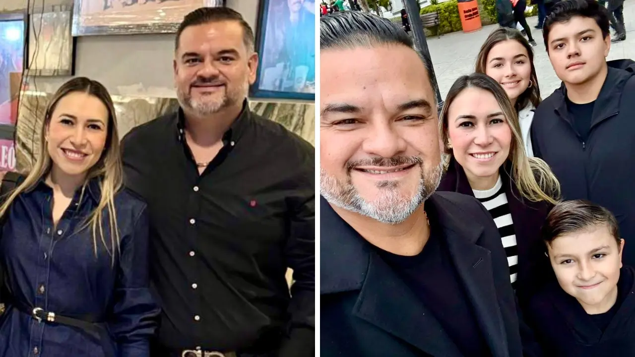El alcalde de Cadereyta, Carlos Rodríguez El Cuate y su esposa la presidenta del DIF, Aleida Montemayor; junto a sus hijos. Foto: Facebook Carlos Rodríguez El Cuate