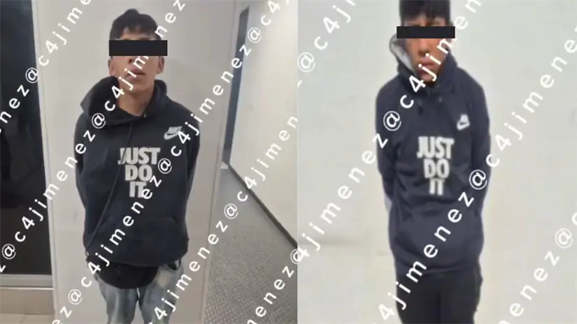 imagen recuadro Presuntos culpables detenidos en la alcaldía Tlalpan. Foto: X @C4 Jiménez