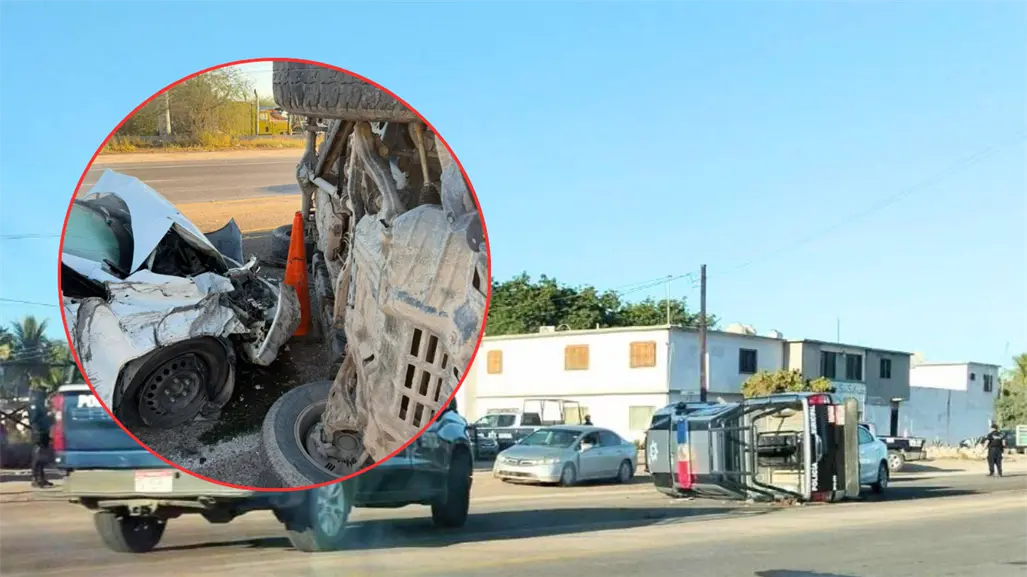 Accidente en El Centenario deja un lesionado y provoca volcadura de patrulla municipal