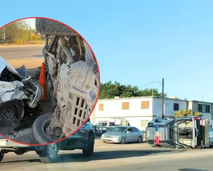 Accidente en El Centenario deja un lesionado y provoca volcadura de patrulla municipal