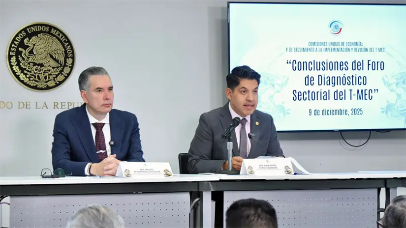 Waldo Fernández durante el foro sobre el TMEC/Foto: Archivo