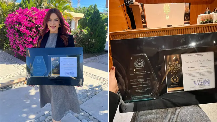 imagen recuadro Adriana Betzabeth Márquez Ruiz recibe galardón 2025. Foto: Adriana Márquez / Facebook